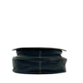 Black small leather bag bottom view