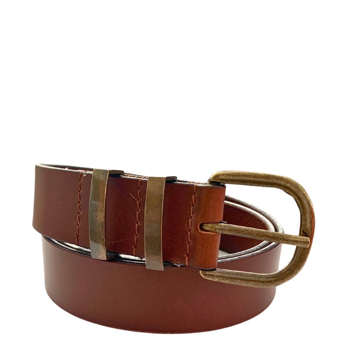 Tan Double Metal Loop Belt. Size 40" & 44".