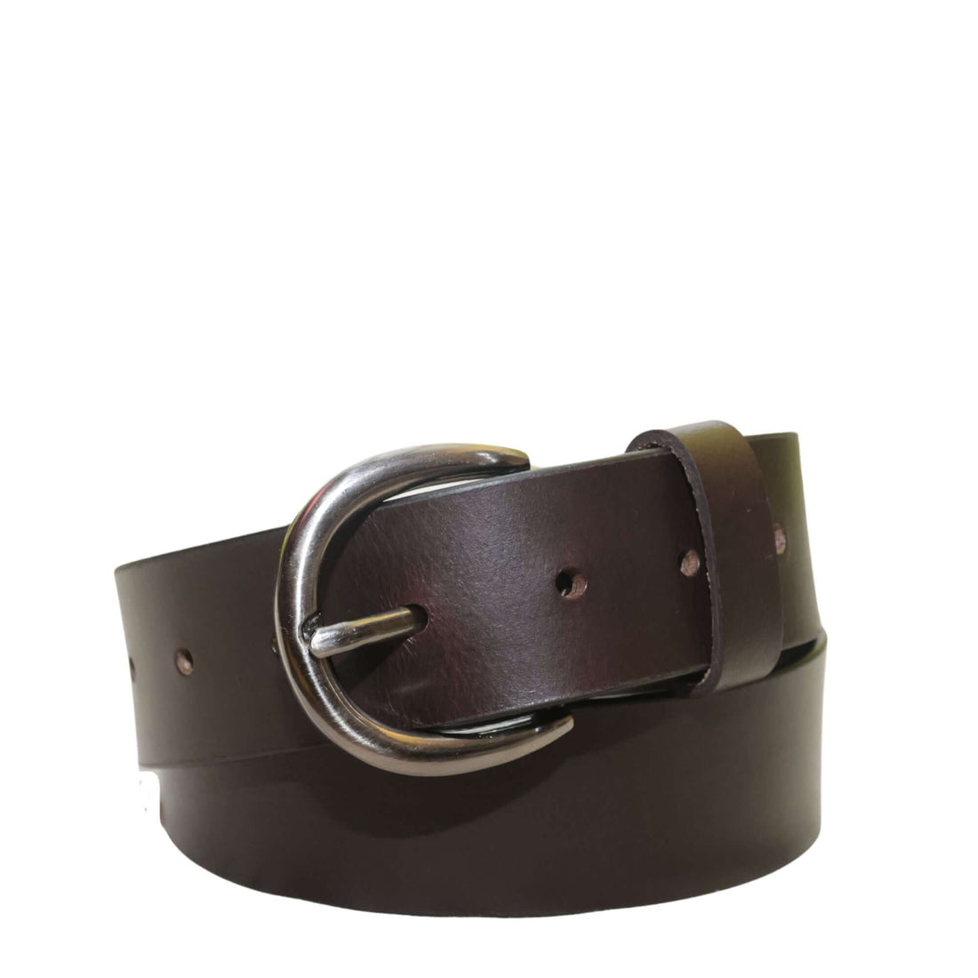 Brown Replaceable Buckle Leather Belt