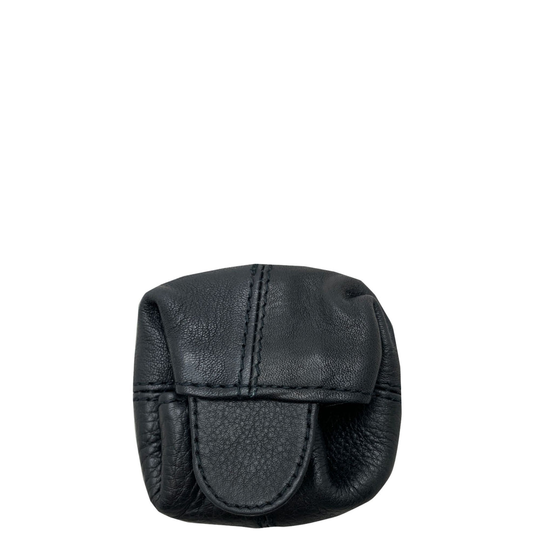 Black mini coin pouch front view