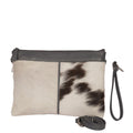Grey Hairon Crossbody Bag front view straps