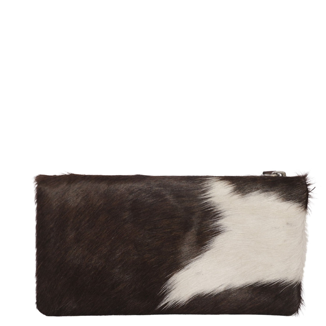 Brown cowhide ladies wallet front view