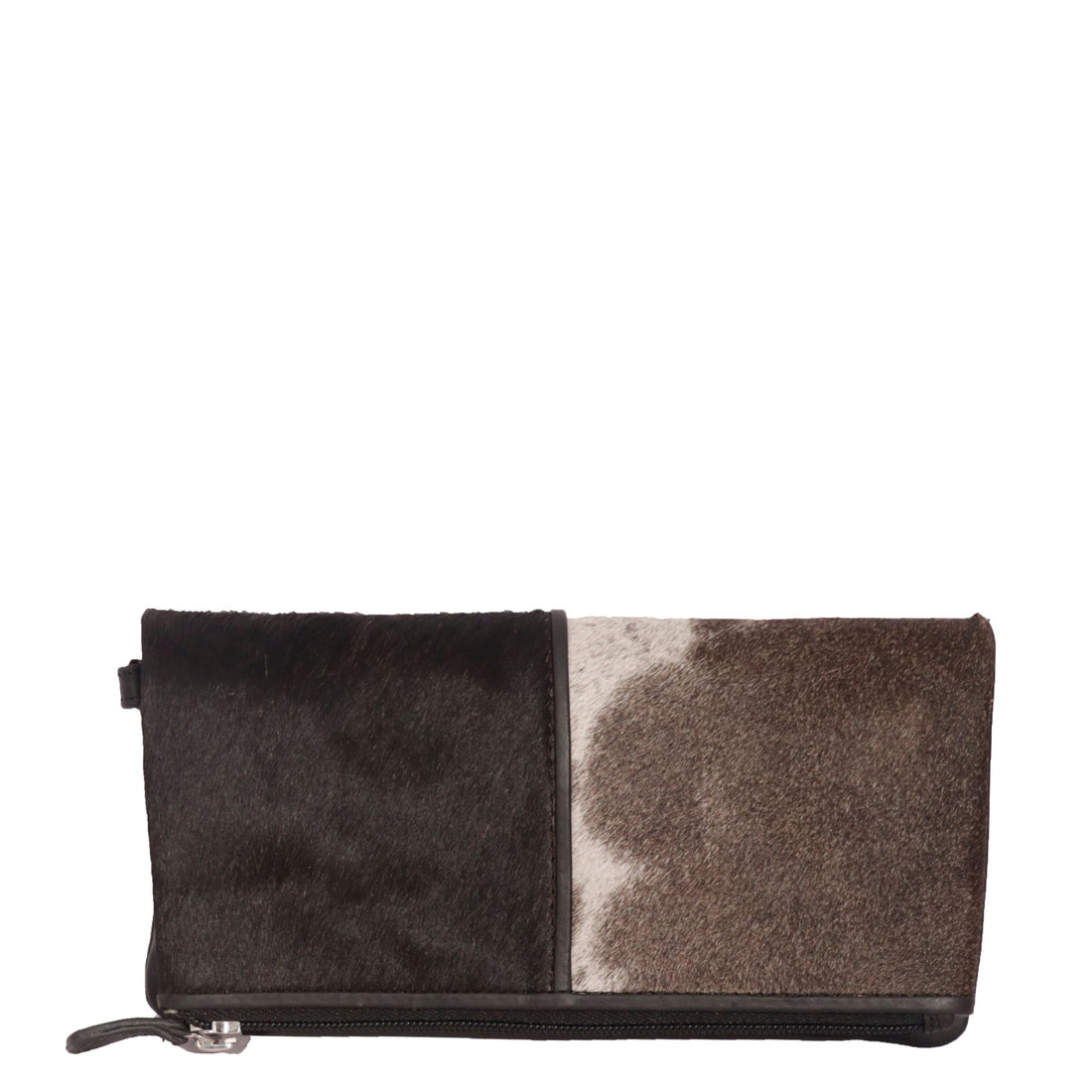 Cenzoni Black cowhide leather ladies wallet front view