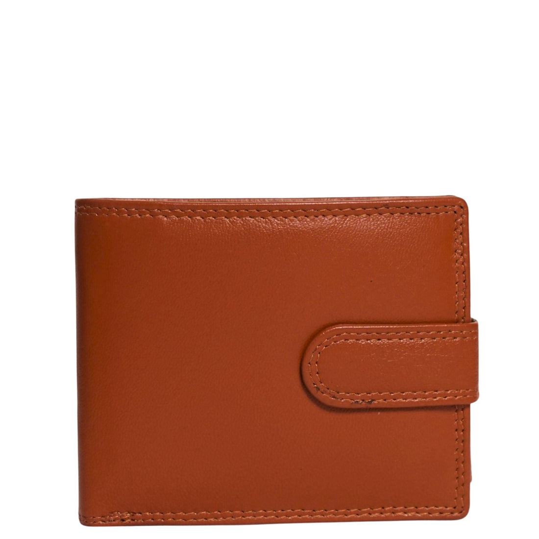 Tan men's wallet front view