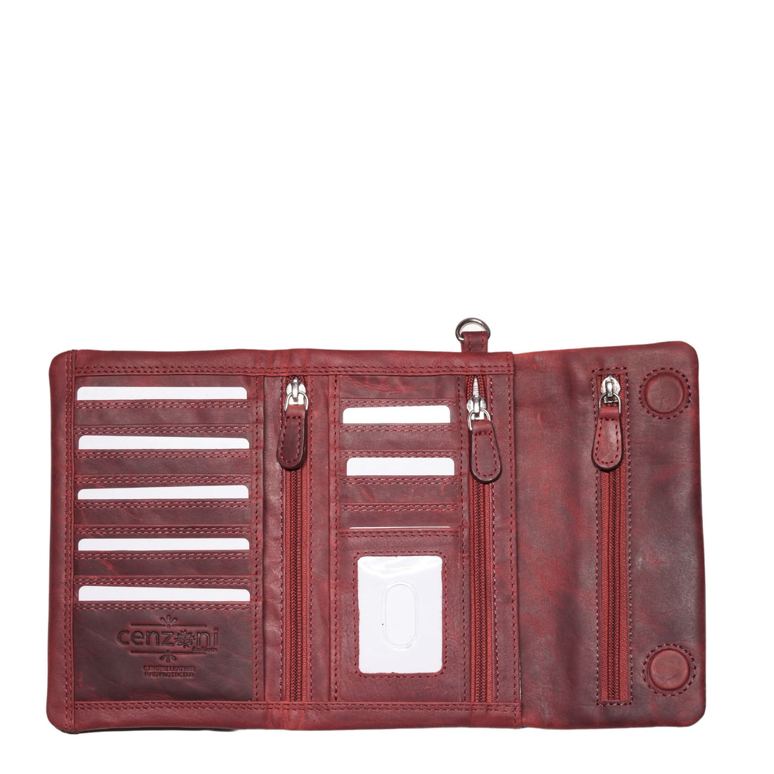 Two Tone Leather Ladies Fold over wallet